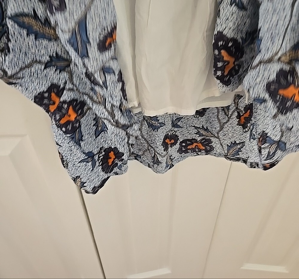 Anthropologie Floral V-Neck Long Sleeve Mini Dress - Picture 6 of 14